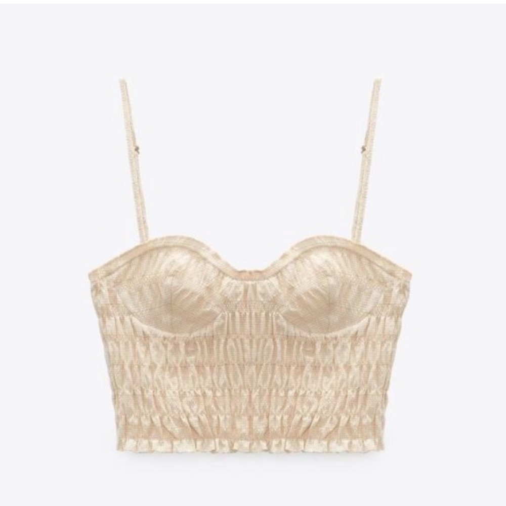 Zara yellow bustier top